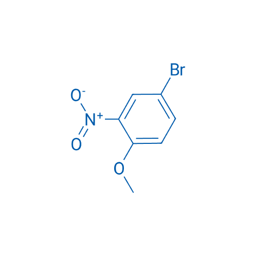 2-硝基-4-溴苯甲醚 分子结构式