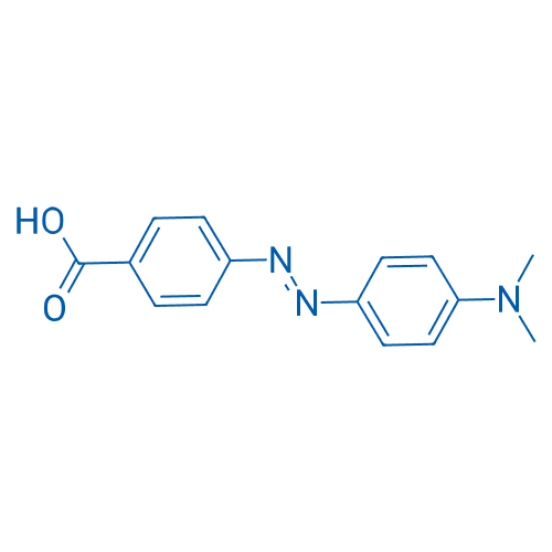 4-二甲胺偶氮苯-4-羧酸 分子结构式