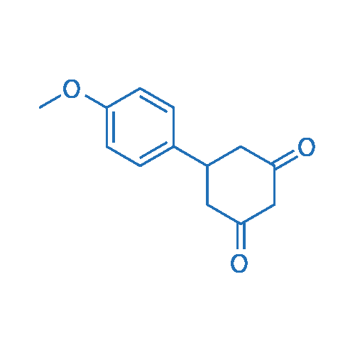 5-(4-甲氧基苯基)环己烷-1,3-二酮 分子结构式