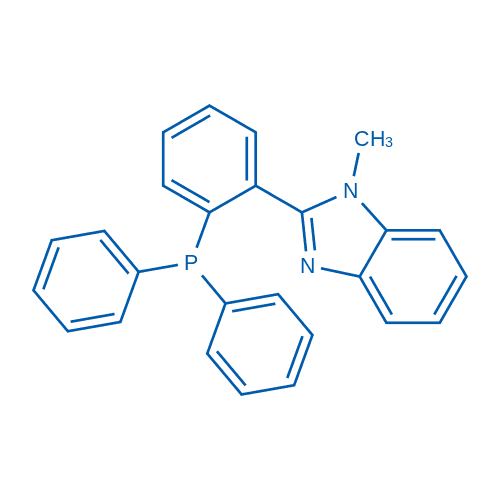2-(2-(二苯基膦基)苯基)-1-甲基-1H-苯并[d]咪唑 分子结构式