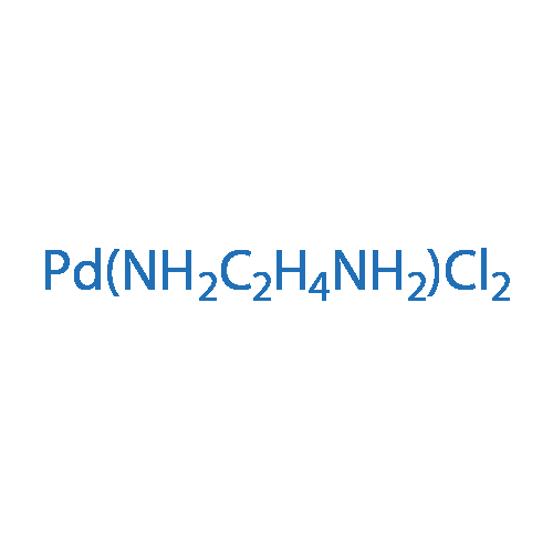 二氯(乙二胺)合钯(Ⅱ) 分子结构式