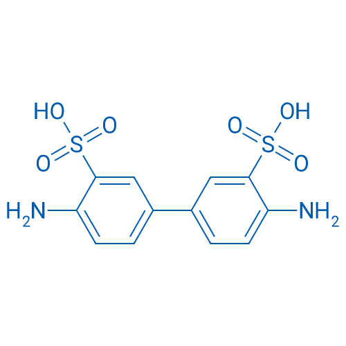 4,4'-二氨基-[1,1'-联苯]-3,3'-二磺酸 分子结构式