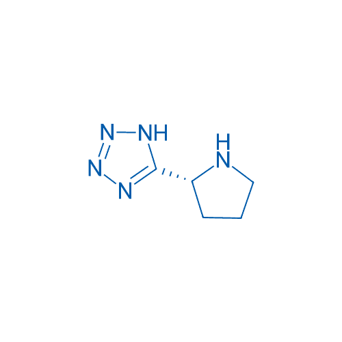 (R)-5-(吡咯烷-2-基)-1H-四唑 分子结构式