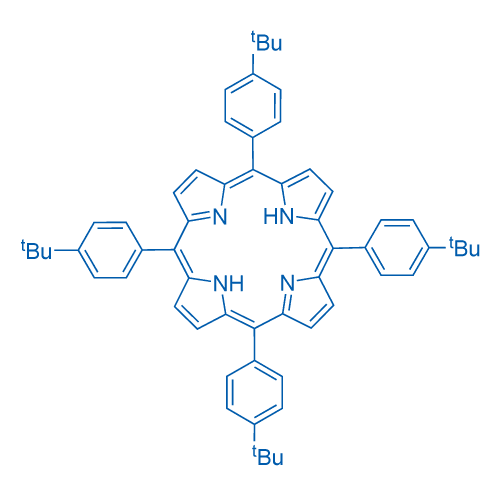 meso-四(4-叔丁基苯基)卟吩 分子结构式