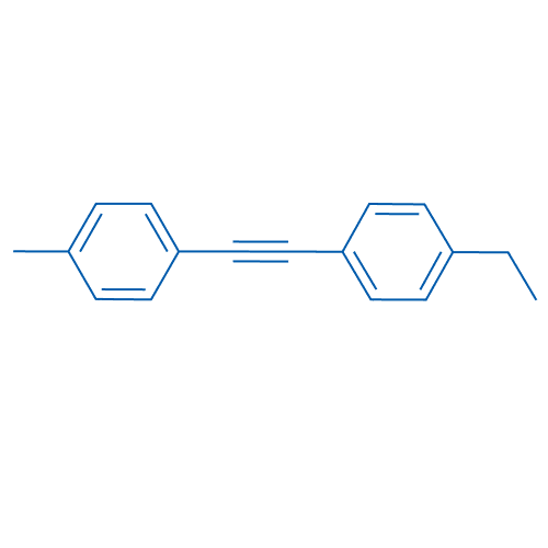 1-乙基-4-(对甲苯基炔基)苯 分子结构式
