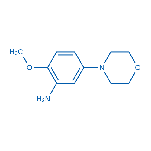 2-甲氧基-5-吗啉苯胺 分子结构式