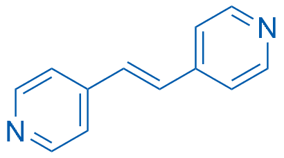 (E)-1,2-二(4-吡啶基)乙烯 分子结构式