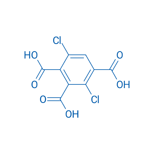 2,5-二氯-1,3,4-苯三甲酸 分子结构式