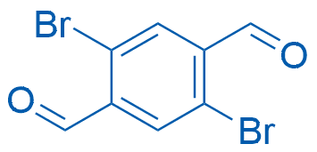 2,5-二溴苯-1,4-二甲醛 分子结构式