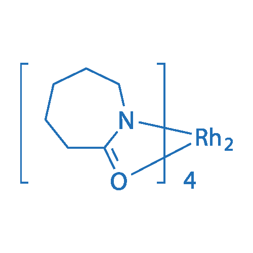 四己内酰胺二铑(II) 分子结构式