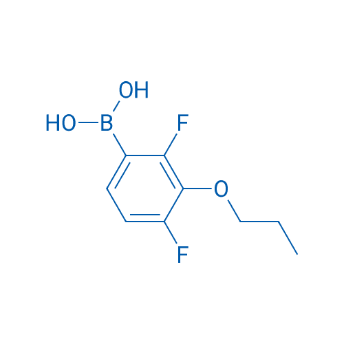 (2,4-二氟-3-丙氧基苯基)硼酸 分子结构式