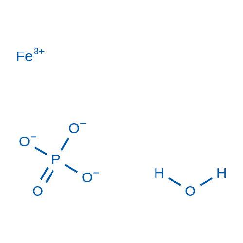 磷酸铁(III)x水合物 分子结构式