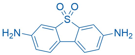 3,7-二氨基二苯并[b,d]噻吩-5,5-二氧化物 分子结构式