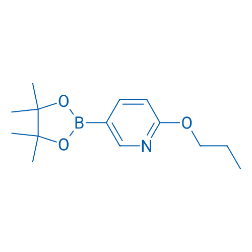 2-丙氧基-5-吡啶硼酸酯 分子结构式