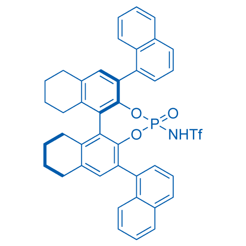 (11bR)-N-(2,6-萘-1-基)-4-氧化-8,9,10,11,12,13,14,15-八氢二萘[2,1-d:1',2'-f][1,3,2]二氧磷-4-基)-1,1,1-三氟甲烷磺酰胺 分子结构式