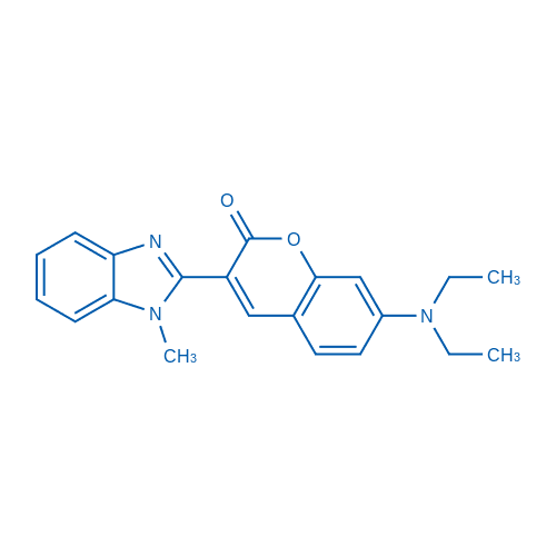 7-(二乙基氨基)-3-(1-甲基-1H-苯并[d]咪唑-2-基)-2H-苯并吡喃-2-酮 分子结构式