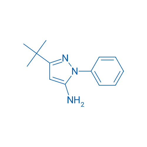 3-(叔丁基)-1-苯基-1H-吡唑-5-胺 分子结构式