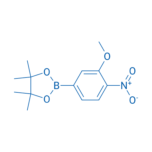 3-甲氧基-4-硝基苯硼酸频那醇酯 分子结构式