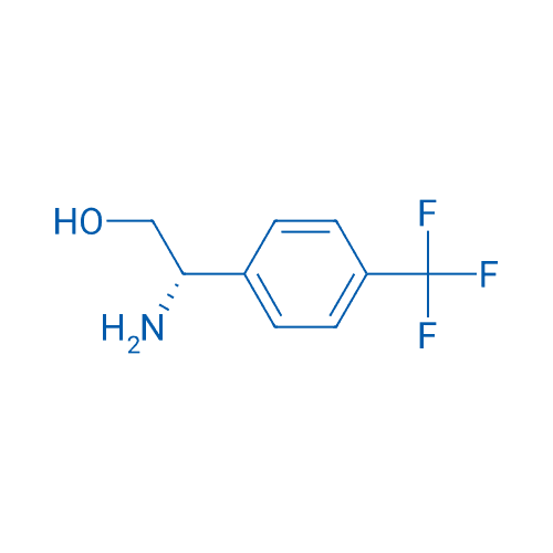 (S)-2-氨基-2-(4-(三氟甲基)苯基)乙醇 分子结构式