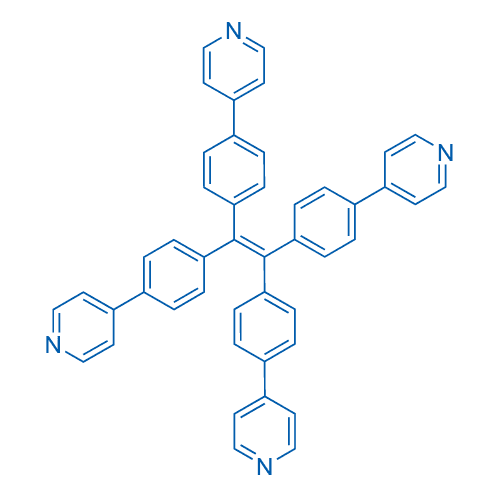 1,1,2,2-四(4-(吡啶-4-基)苯基)乙烯 分子结构式