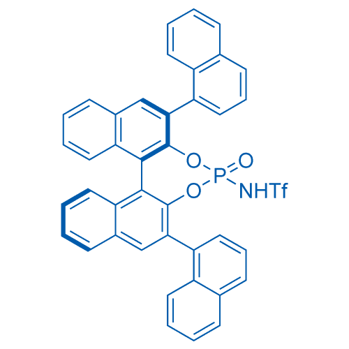 (11BR)-N-(2,6-二(萘-1-基)-4-氧化二萘并[2,1-d:1',2'-f][1,3,2]二氧杂磷杂环庚-4-基)-1,1,1-三氟甲磺酰胺 分子结构式