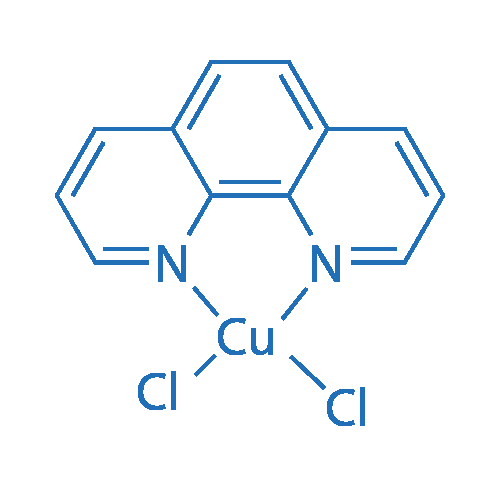 二氯(1,10-菲咯啉)铜(II) 分子结构式