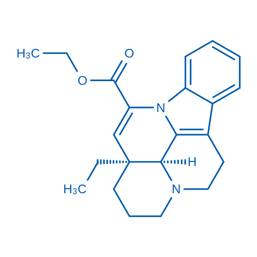 (41S,13aS)-乙基 13a-乙基-2,3,41,5,6,13a-六氢-1H-吲哚[3,2,1-de]吡啶[3,2,1-ij][1,5]萘啶-12-羧酸酯 分子结构式