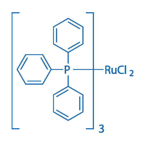 三(三苯基膦)二氯化钌 分子结构式
