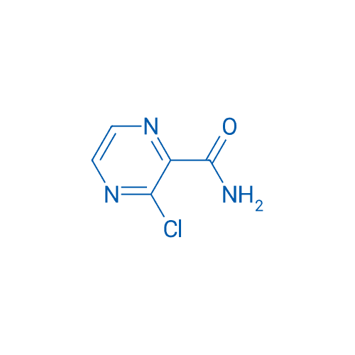 3-氯吡嗪-2-酰胺 分子结构式