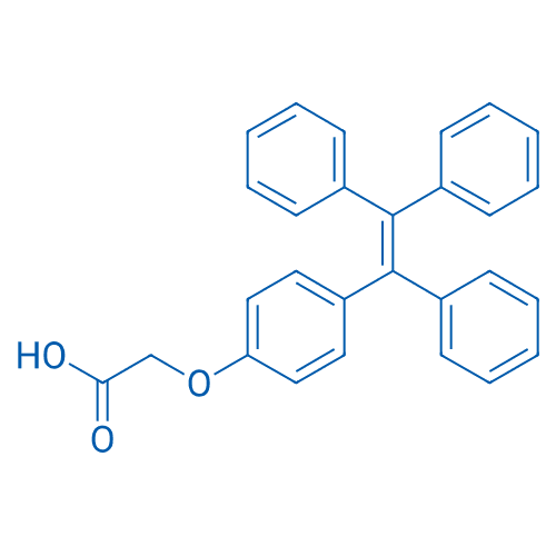 2-(4-(1,2,2-三苯基乙烯基)苯氧基)乙酸 分子结构式