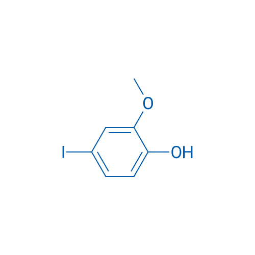 4-碘-2-甲氧基苯酚 分子结构式