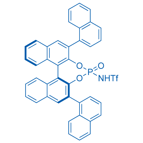 N-(2,6-二(萘-1-基)-4-氧化二萘并[2,1-d:1',2'-f][1,3,2]二氧杂磷杂环庚-4-基)-1,1,1-三氟甲磺酰胺 分子结构式