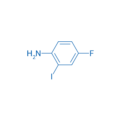 2-碘-4-氟苯胺 分子结构式