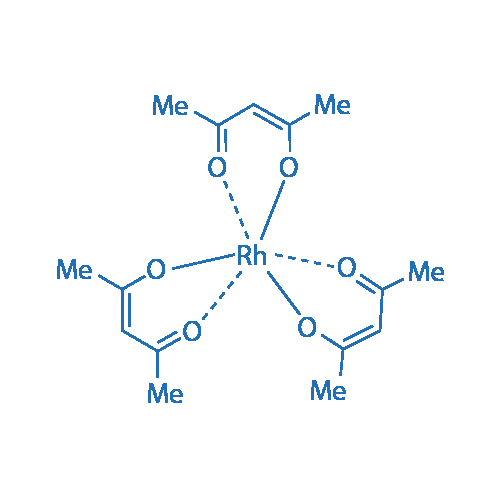 三乙酰丙酮铑(III) 分子结构式