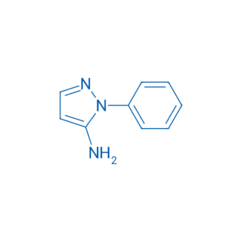 5-氨基-1-苯基吡唑 分子结构式