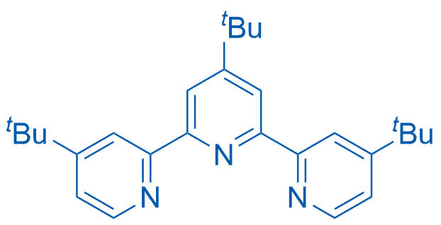 4,4',4''-三叔丁基-2,2':6',2''-三联吡啶 分子结构式