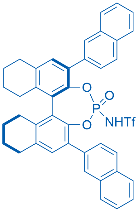 (11bR)-N-(2,6-二(萘-2-基)-4-氧化-8,9,10,11,12,13,14,15-八氢二萘并[2,1-d:1',2'-f][1,3,2]二氧杂磷杂环庚-4-基)-1,1,1-三氟甲磺酰胺 分子结构式