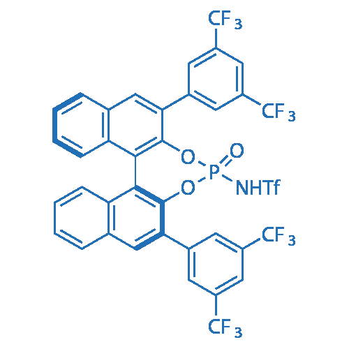 (11BS)-N-(2,6-双(3,5-双(三氟甲基)苯基)-4-氧化二萘并[2,1-d:1',2'-f][1,3,2]二氧杂磷杂环庚-4-基)-1,1,1-三氟甲磺酰胺 分子结构式