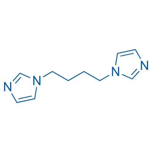 1,4-二(1H-咪唑-1-基)丁烷 分子结构式