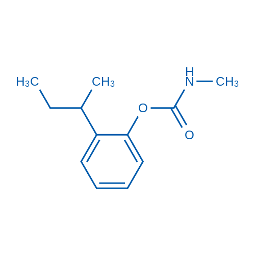 2-(仲丁基)苯基甲基氨基甲酸酯 分子结构式