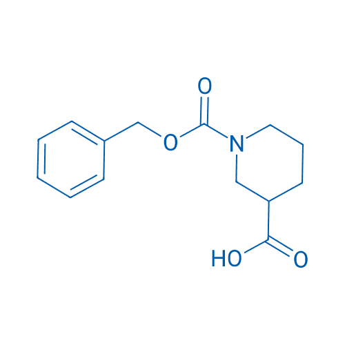 1-Cbz-3-哌啶甲酸 分子结构式