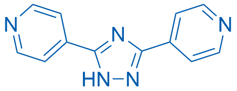 4-(3-吡啶-4-基-1H- 1,2,4-三唑-5-基)吡啶 分子结构式