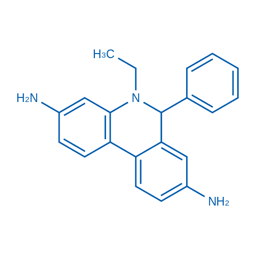 2,7-二氨基-10-乙基-9-苯基-9,10-二氢啡啶 分子结构式