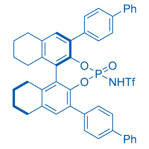 (11bR)-N-(2,6-二([1,1'-联苯]-4-基)-4-氧化-7a,8,9,10,11,11a,12,13,14,15-十氢二萘并[2,1-d:1',2'-f][1,3,2]二氧杂磷杂环庚-4-基)-1,1,1-三氟甲磺酰胺 分子结构式