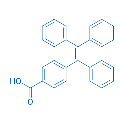 4-(1,2,2-三苯基乙烯基)苯甲酸 分子结构式