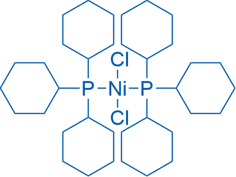 双(三环己基膦)氯化镍(II) 分子结构式