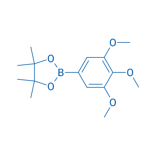 3,4,5-三甲氧基苯硼酸频那醇酯 分子结构式