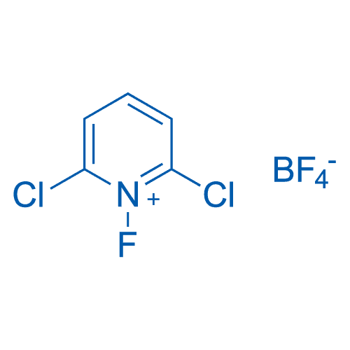2,6-二氯-1-氟吡啶-1-鎓四氟硼酸盐 分子结构式