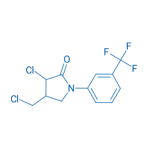3-氯-4-(氯甲基)-1-(3-(三氟甲基)苯基)吡咯烷-2-酮 分子结构式
