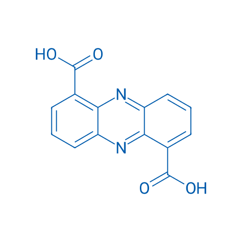 吩嗪-1,6-二羧酸 分子结构式